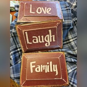 Rustic Wooden Wall Decor Set